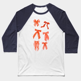 Charming Red Bows Collection - Add a Touch of Elegance Baseball T-Shirt